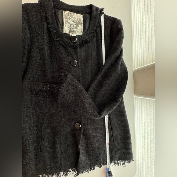 Mac & Jac Tweed Jacket, Black Size Extra Large - Picture 5 of 9